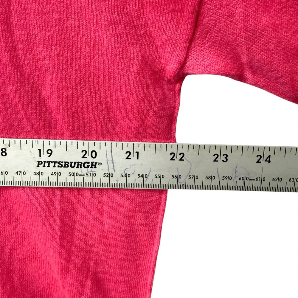Sundry‎ Pink Wool Cashmere Heart Scallop Trim Sweater Size 1 Small